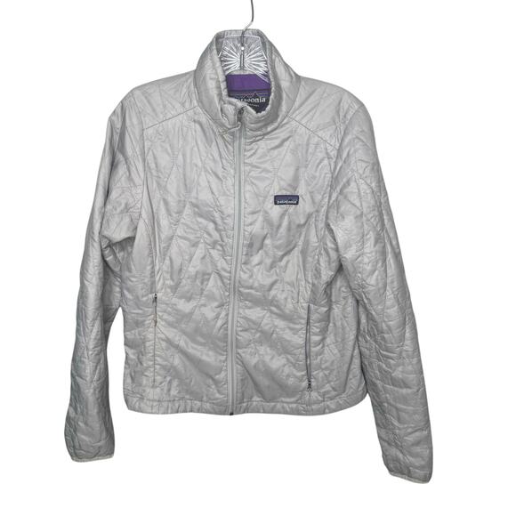 Patagonia Nano Puff Jacket Women’s Small Silver Gray Quilted Insulated - Picture 1 of 11